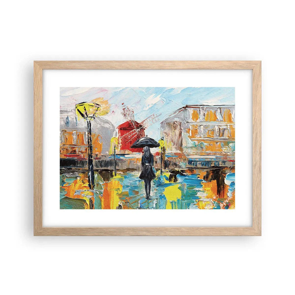 Poszter világos tölgy keretben - Párizsi legendák - 40x30 cm