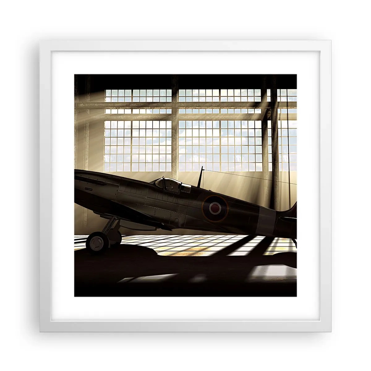 Poszter fekete keretben - Harcos pihenése - 40x40 cm