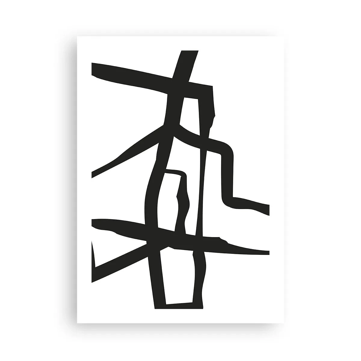 Poszter - Fekete-fehér konstrukció - 50x70 cm