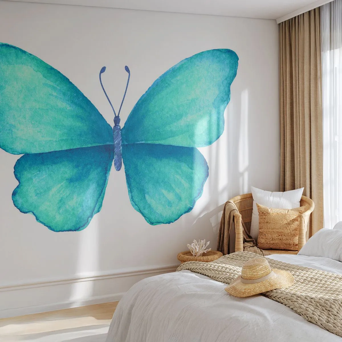 Fotótapéta Standard Eco - Természeténél fogva türkiz - Pillangó, Gyerekeknek, Grafika - 200x140 cm
