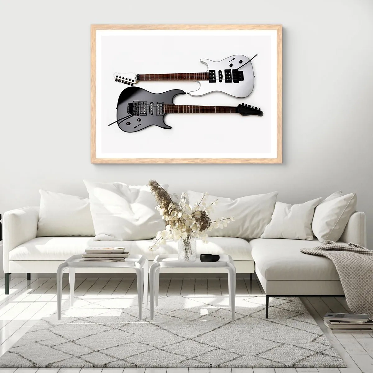 Poszter világos tölgy keretben - A formák harmóniája - 40x30 cm