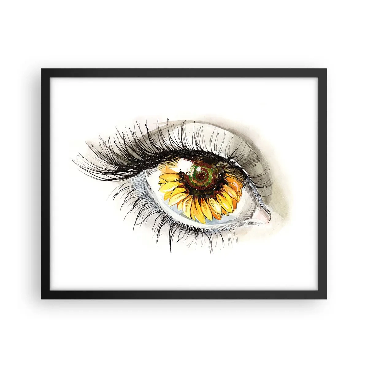 Poszter fehér keretben - Tekintet forró mint a nyár - 50x40 cm