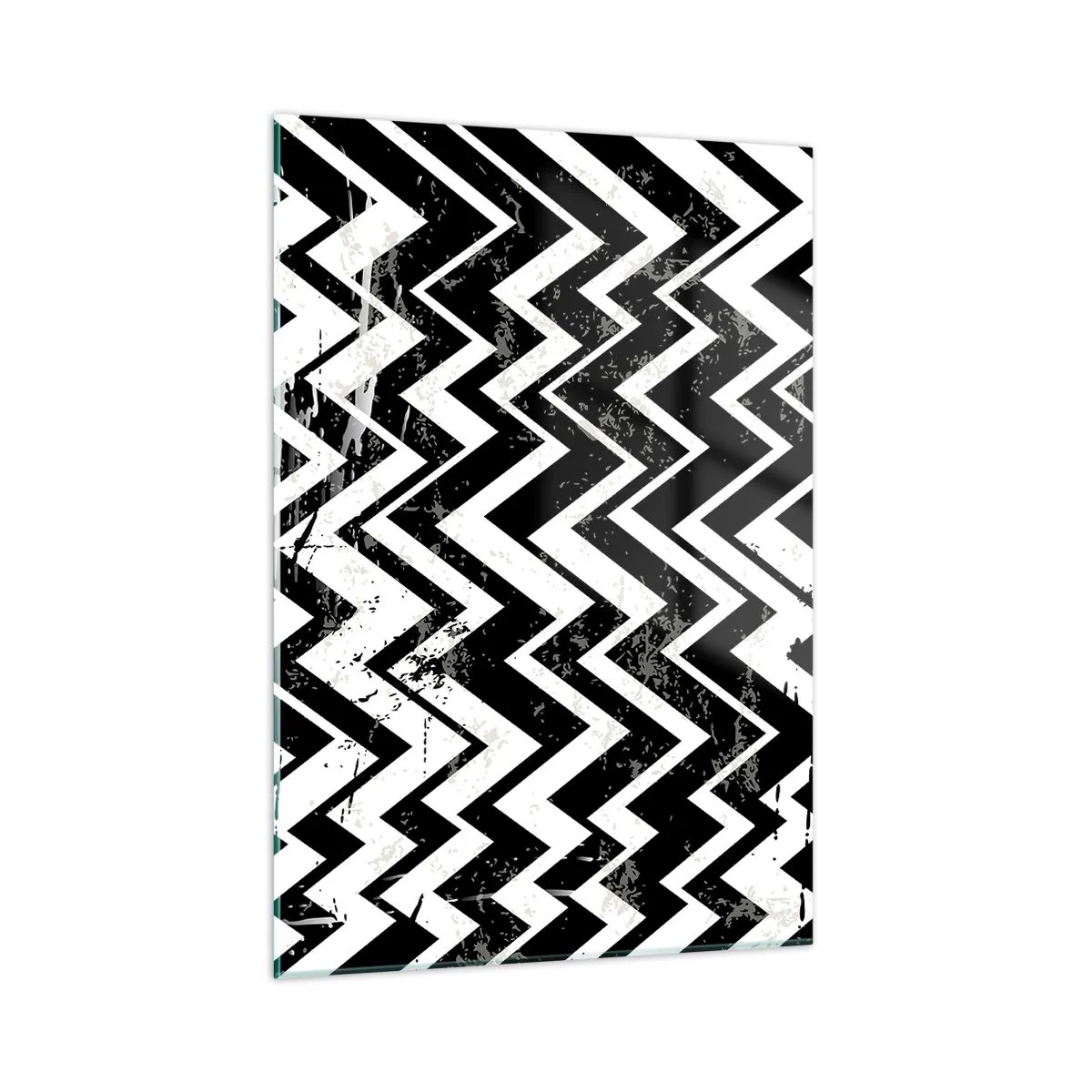 Üveg kép - Zyg-fehér, zag-fekete - 50x70 cm