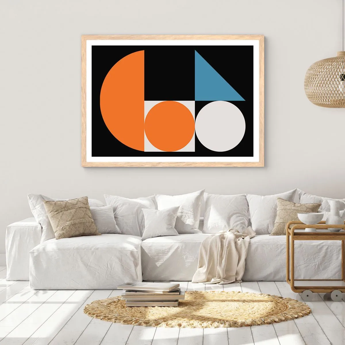 Poszter világos tölgy keretben - Képletes rendszer - 50x40 cm