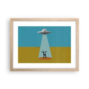 Poszter világos tölgy keretben - Közeli találkozás - 40x30 cm