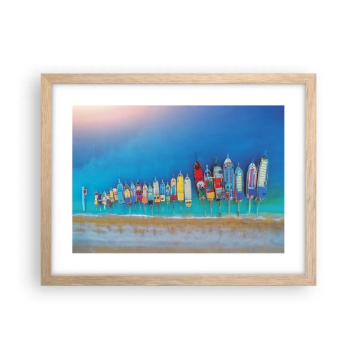 Poszter világos tölgy keretben - Madártávlatból - 40x30 cm