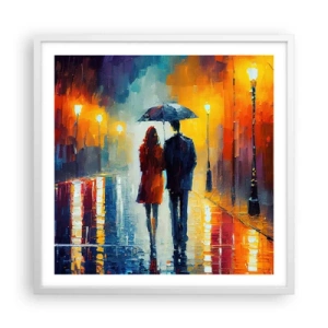 Poszter fekete keretben - Együtt - egy színes éjszaka - 60x60 cm