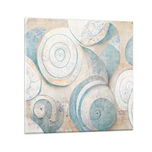 Üveg kép - Mit rejt a kagyló? - 50x50 cm