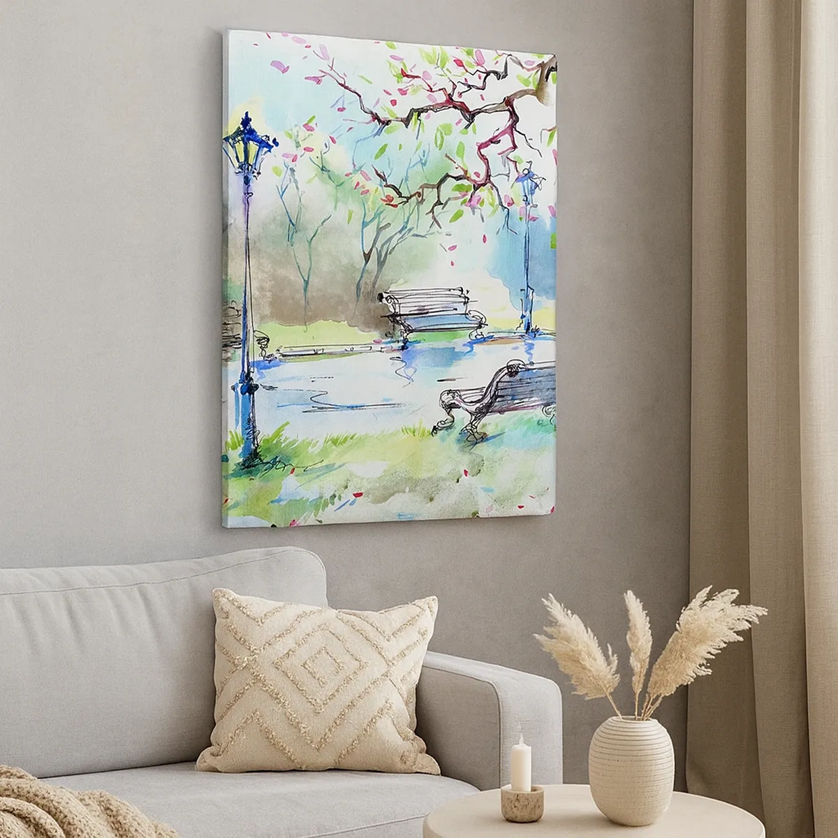 Vászonkép - A park csendjének varázsa - 50x70 cm