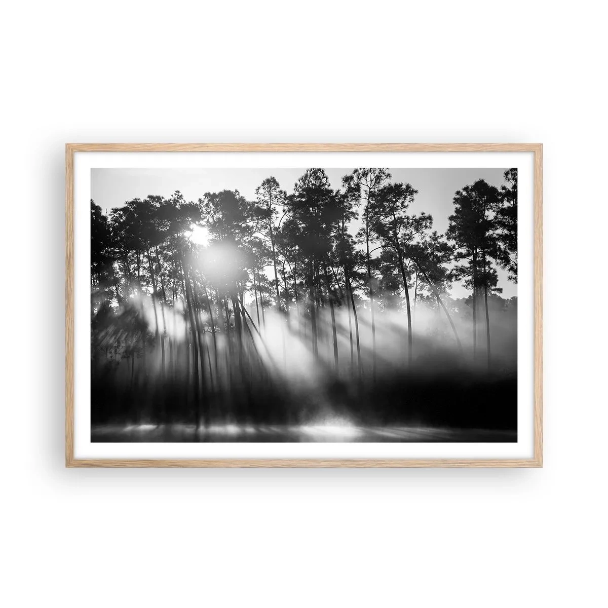 Poszter világos tölgy keretben - Megállíthatatlan nap - 91x61 cm