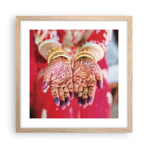 Poszter világos tölgy keretben - Szerencsére elkészült - 40x40 cm