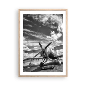 Poszter világos tölgy keretben - Alig várom! - 50x70 cm