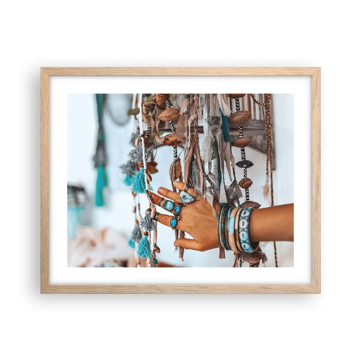 Poszter világos tölgy keretben - Helyi kincsek - 50x40 cm