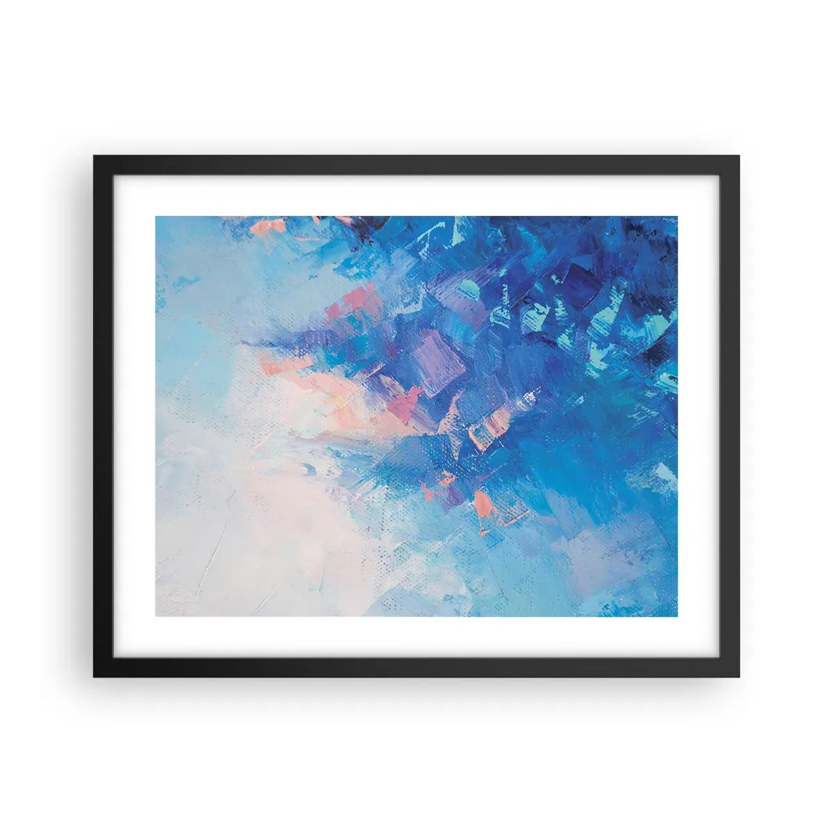 Poszter fehér keretben - Téli absztrakció - 50x40 cm