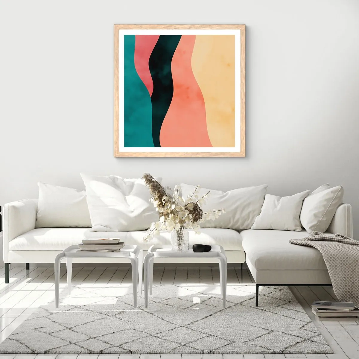 Poszter világos tölgy keretben - Megfelelő összeegyeztethetetlenség - 60x60 cm