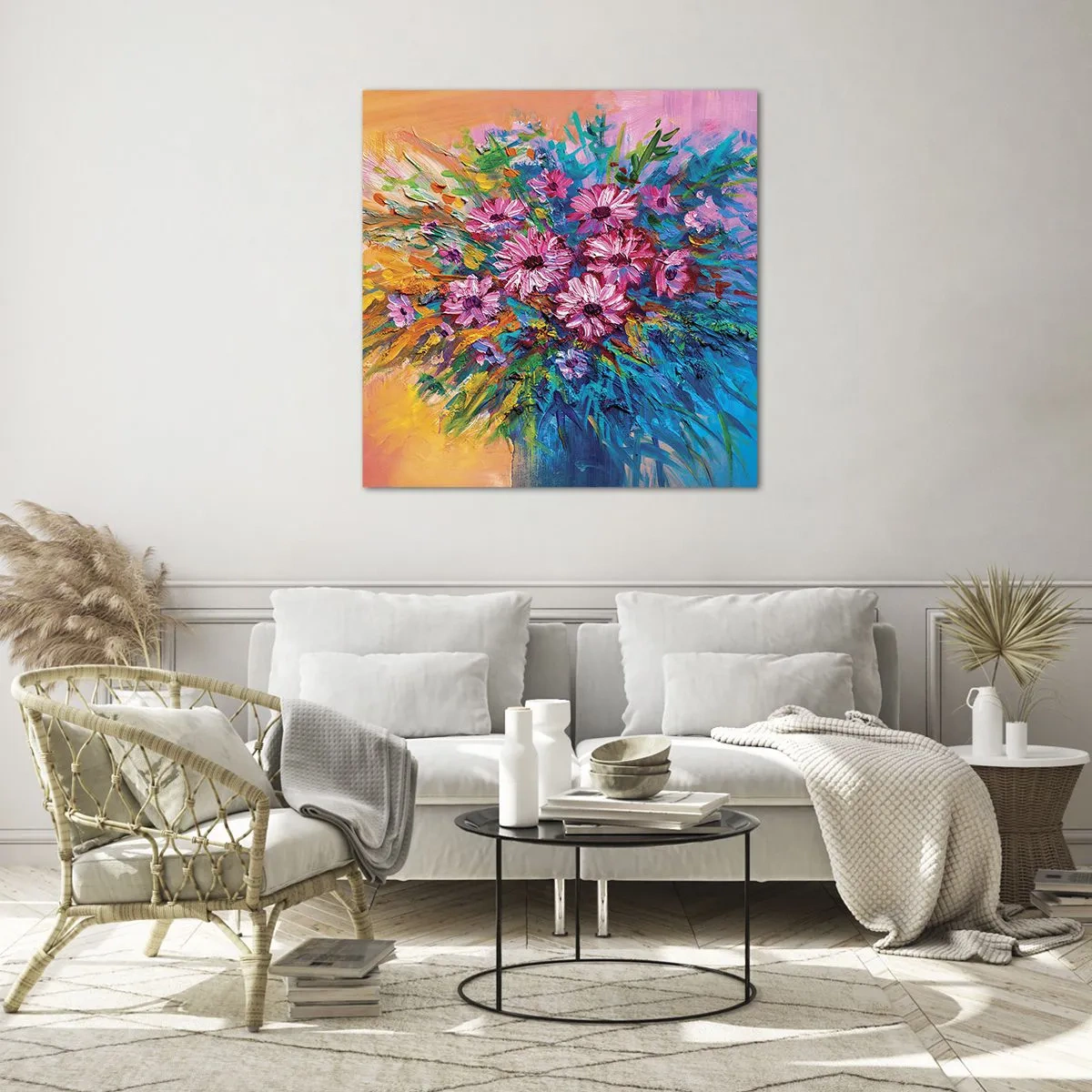 Üveg kép - Életenergia - 30x30 cm