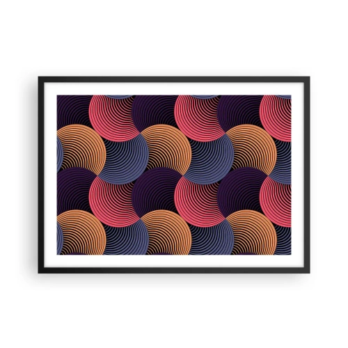 Poszter fehér keretben - Körkörös ritmusban - 70x50 cm