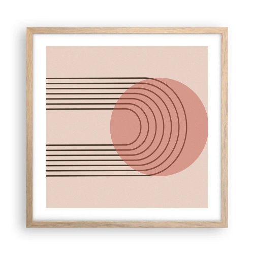 Poszter világos tölgy keretben - Ellenállhatatlan vonzalom - 50x50 cm