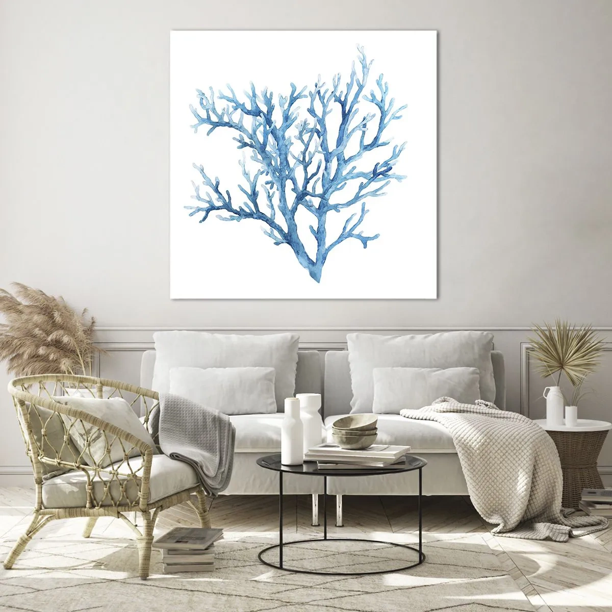 Üveg kép - Tengeri filigrán - 70x70 cm