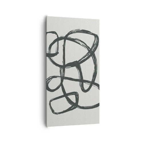 Vászonkép - Hurkolt absztrakció - 65x120 cm