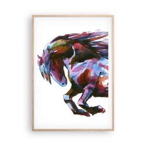 Poszter világos tölgy keretben - Az elragadtatásban - 70x100 cm