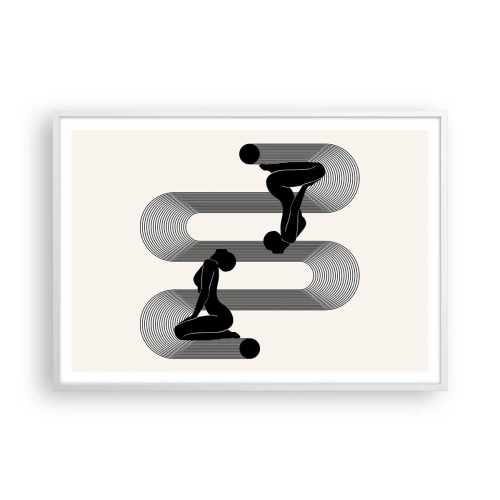 Poszter fekete keretben - Érzéki szimmetria - 100x70 cm