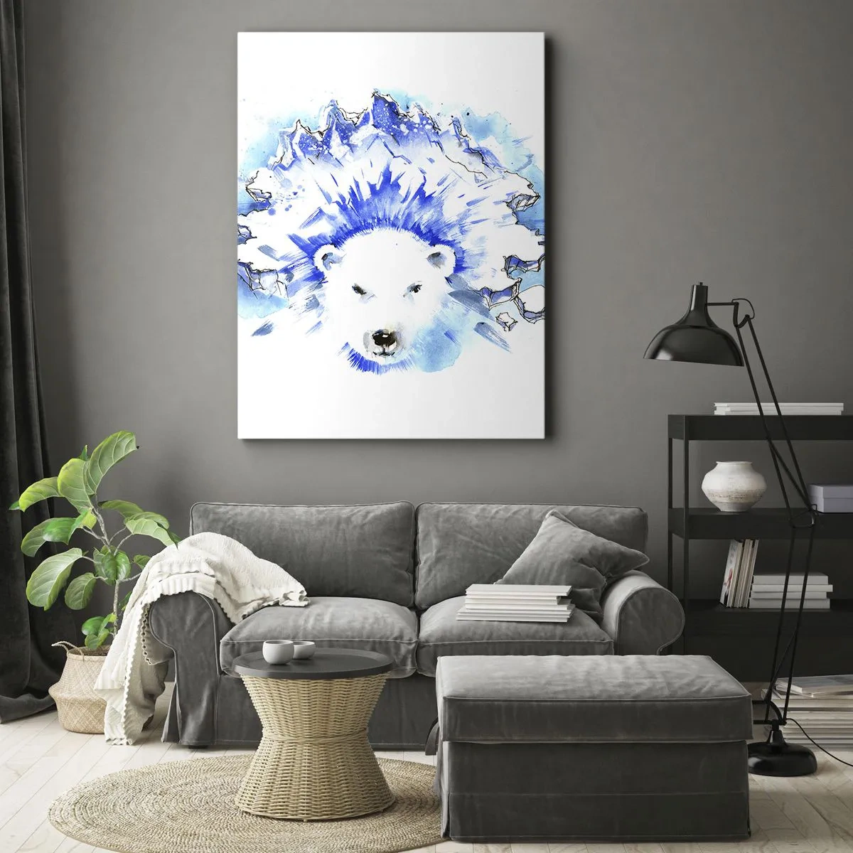 Vászonkép - Az Északi-sark királya jégkoronában - 80x120 cm