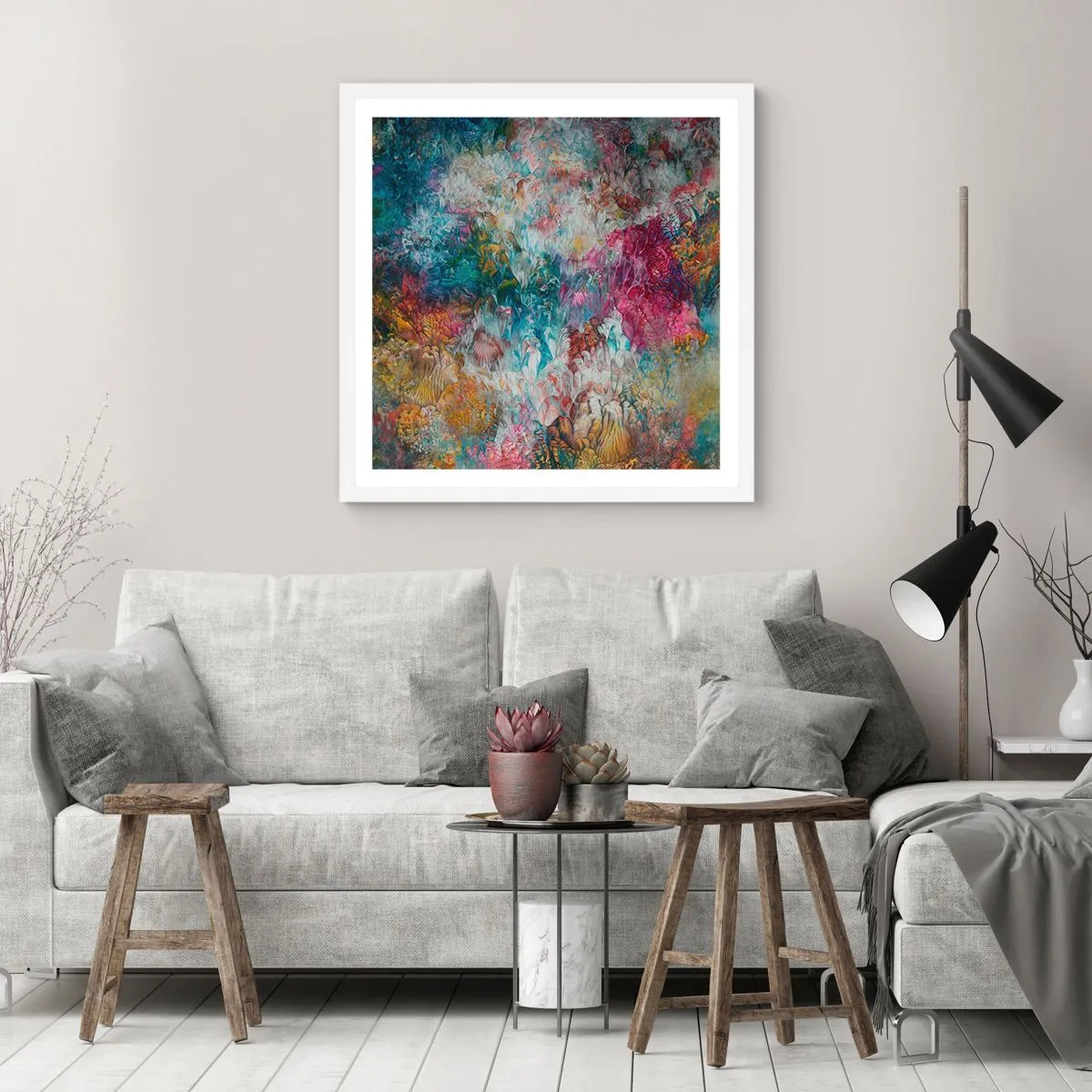 Poszter fekete keretben - Teljes virágzásban - 50x50 cm