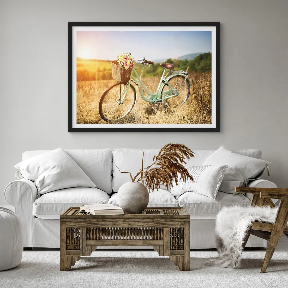 Poszter fehér keretben - Itt maradok egy darabig - 70x50 cm