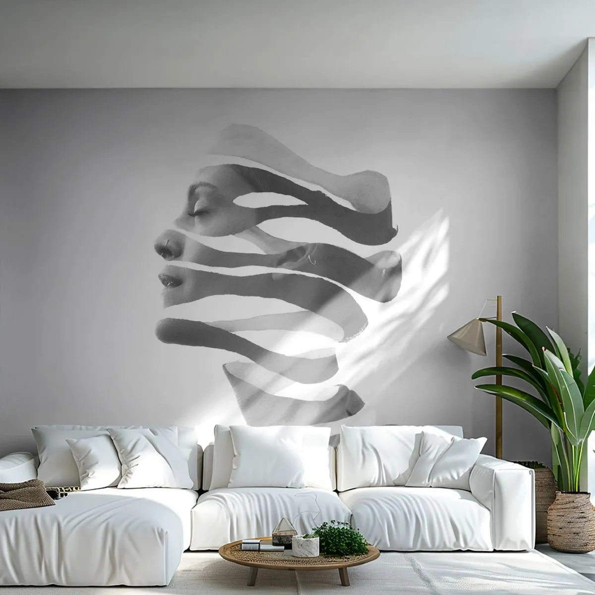 Fotótapéta Premium Sand - Szürreális portré - Absztrakció, Darab, Nő - 100x70 cm