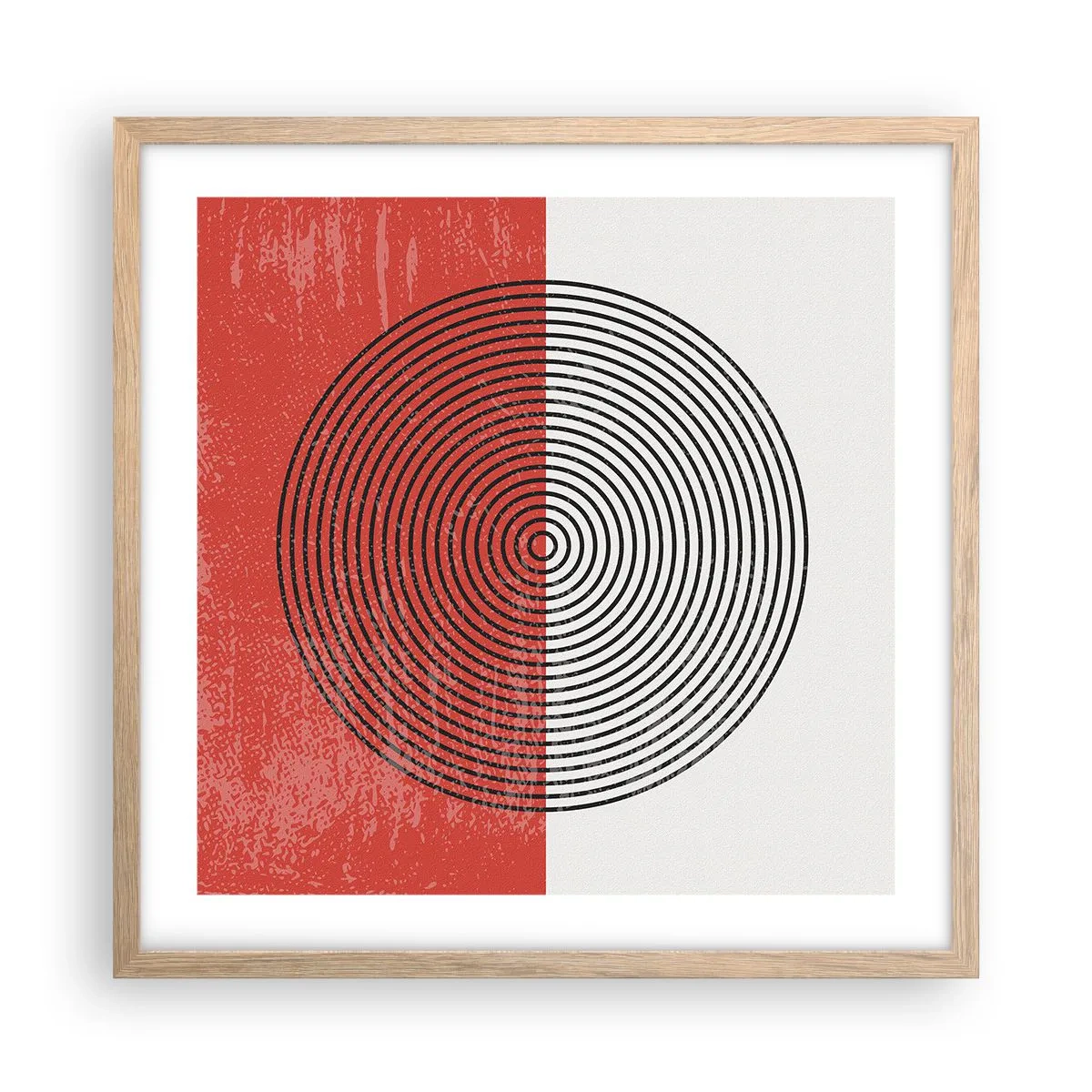 Poszter világos tölgy keretben - Pont a célba - 50x50 cm