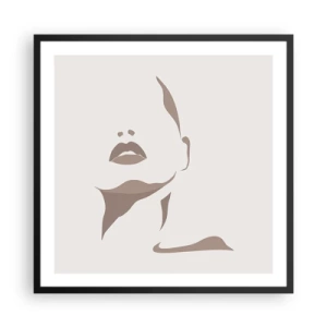 Poszter fehér keretben -  Fényből és árnyékból létrehozott - 60x60 cm