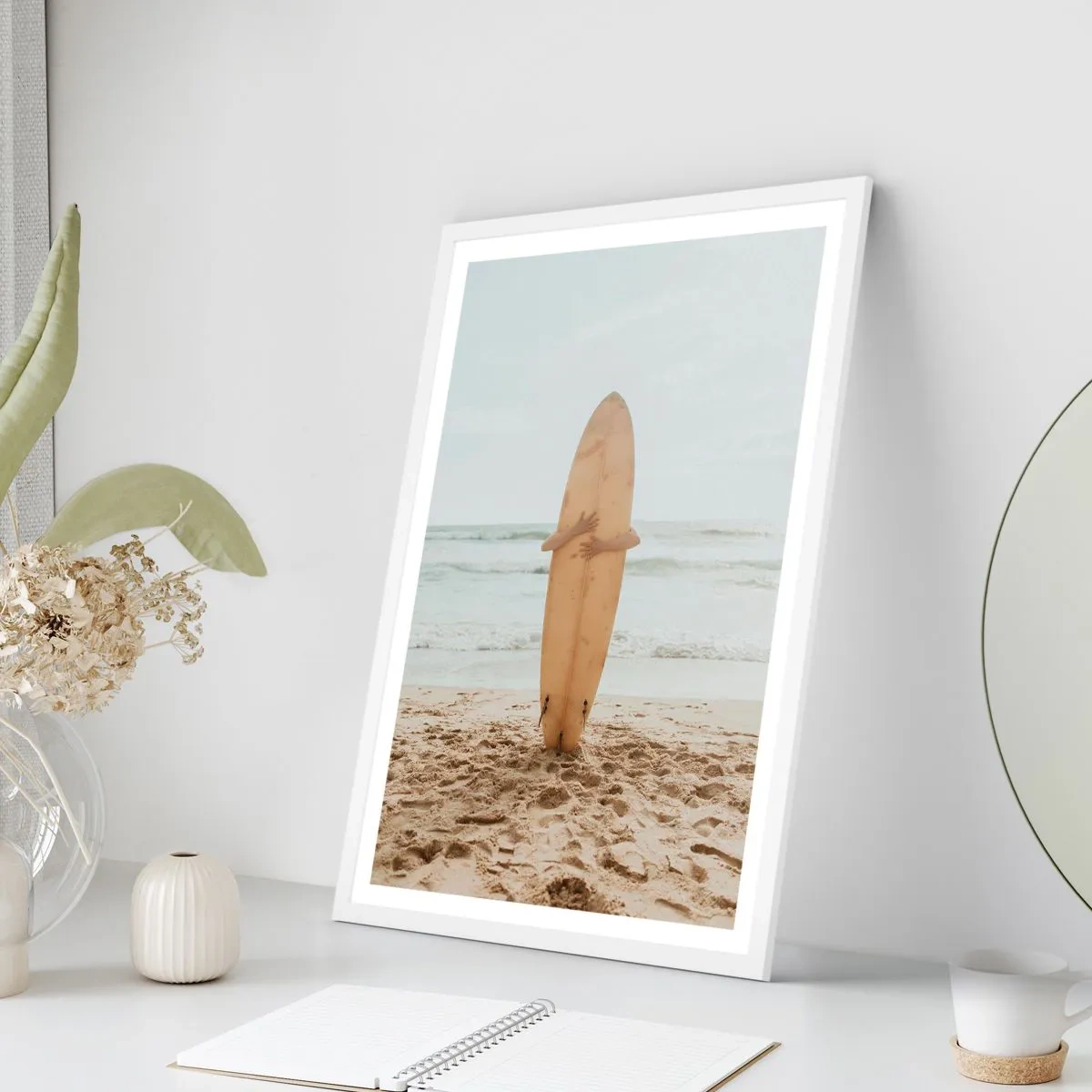 Poszter fekete keretben - Szeretettel a hullámok felé - 30x40 cm