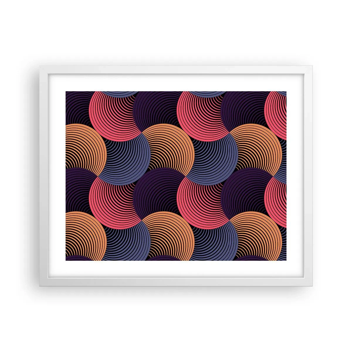 Poszter fekete keretben - Körkörös ritmusban - 50x40 cm