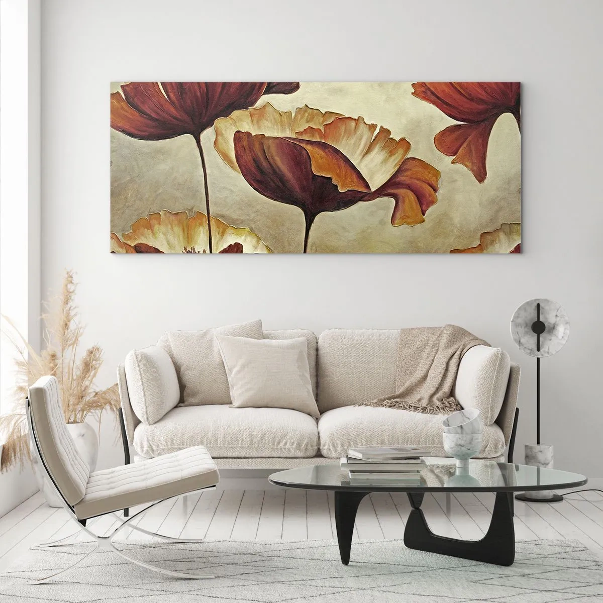 Üveg kép - Rét - 100x40 cm