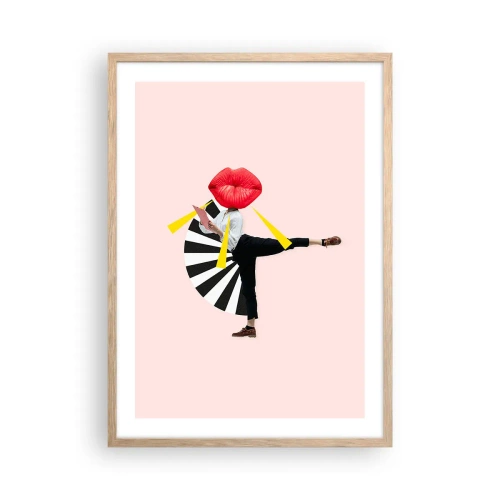 Poszter világos tölgy keretben - Szürreális pop art - 50x70 cm