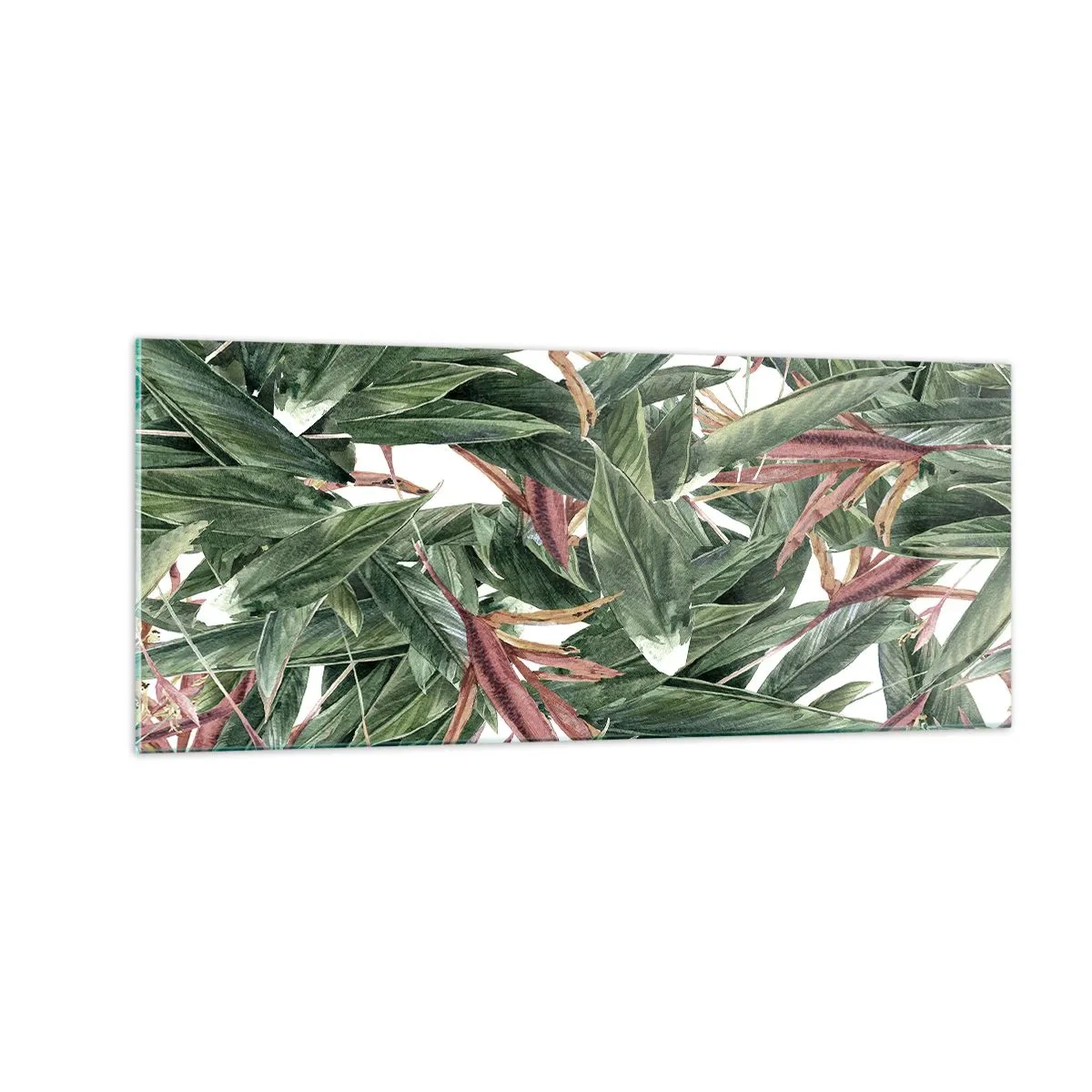 Üveg kép - Smaragd-lila bozót - 100x40 cm