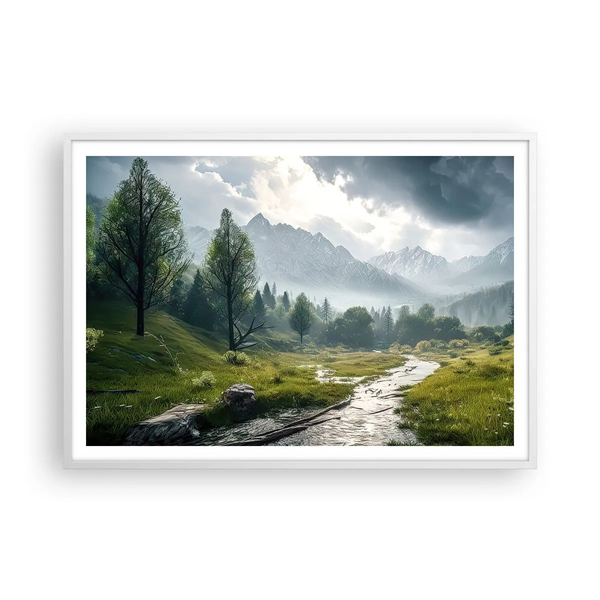 Poszter fekete keretben - Oda és vissza - 100x70 cm