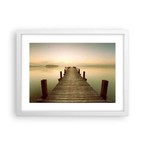 Poszter fekete keretben - Hajnal előtt, hajnal, fény - 40x30 cm