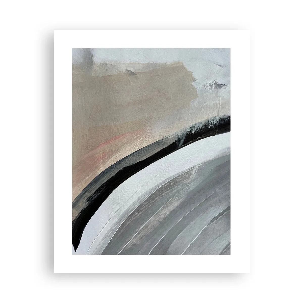 Poszter - Kompozíció: a fekete és szürke íve - 40x50 cm