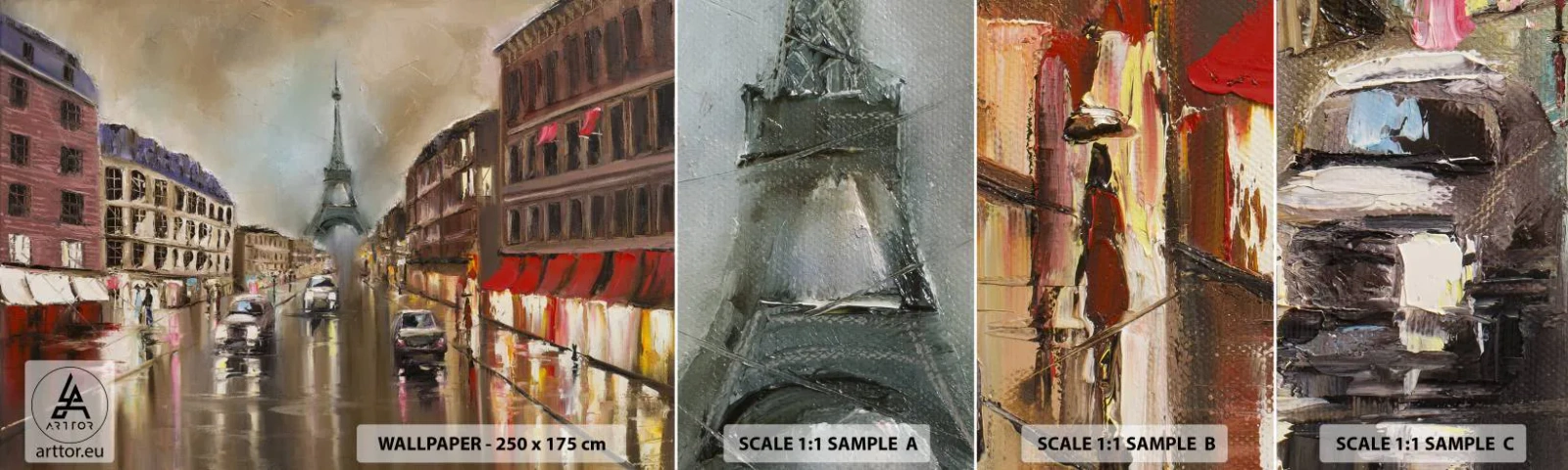 Fotótapéta Minta Standard Eco - Csak ő számít - Eiffel-torony, Város, Párizs - 100x30 cm