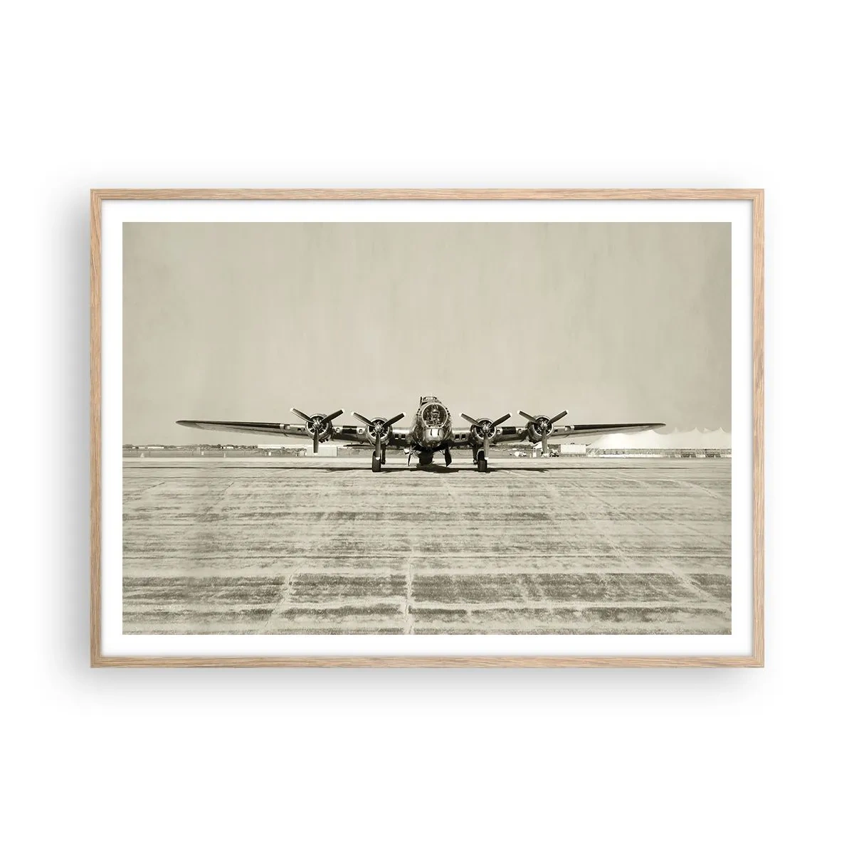 Poszter világos tölgy keretben - Mint mindig készen - 100x70 cm