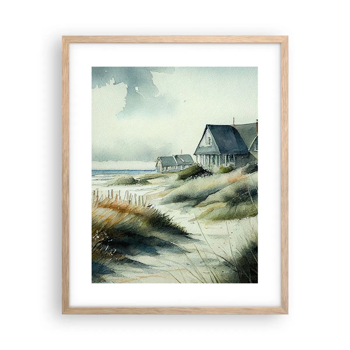 Poszter világos tölgy keretben - Távol a nyüzsgéstől - 40x50 cm