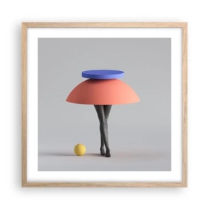 Poszter világos tölgy keretben - Szürreális kompozíció - 50x50 cm