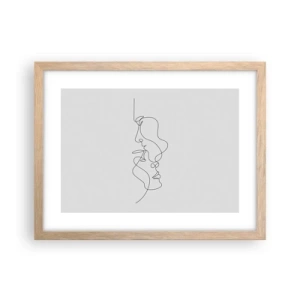 Poszter világos tölgy keretben - Gyászos sóvárgás - 40x30 cm