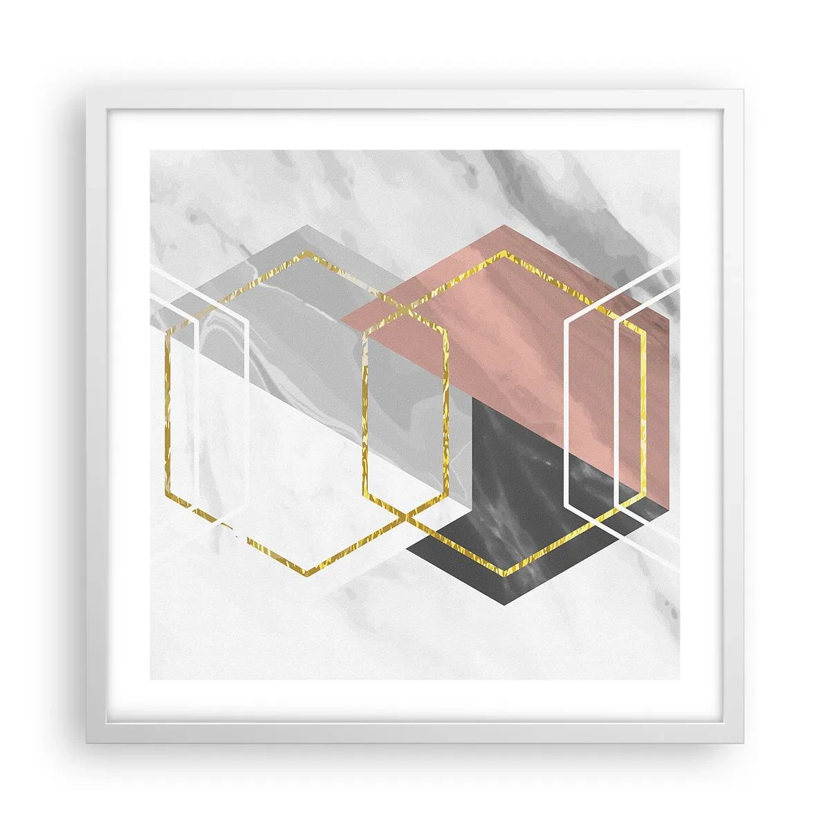 Poszter fekete keretben - Lánc kompozíciója - 50x50 cm