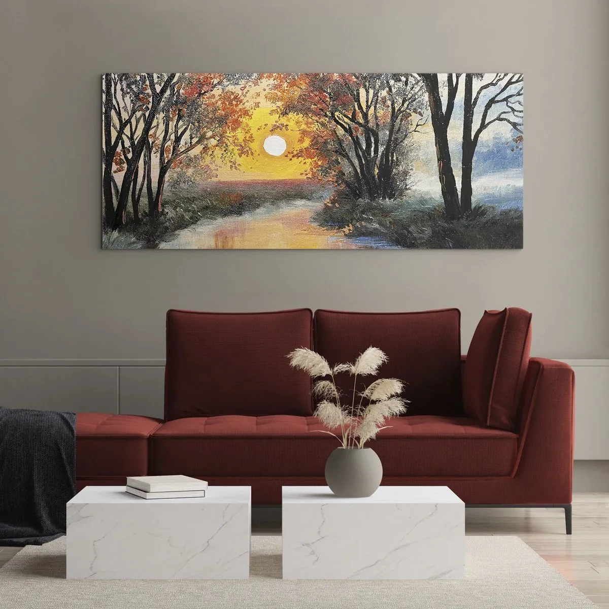 Üveg kép - Őszi hangulat - 100x40 cm