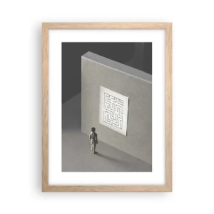 Poszter világos tölgy keretben - De én hol vagyok? - 30x40 cm