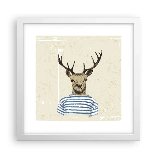 Poszter fekete keretben - Mert szeretem a csíkos pólókat! - 30x30 cm