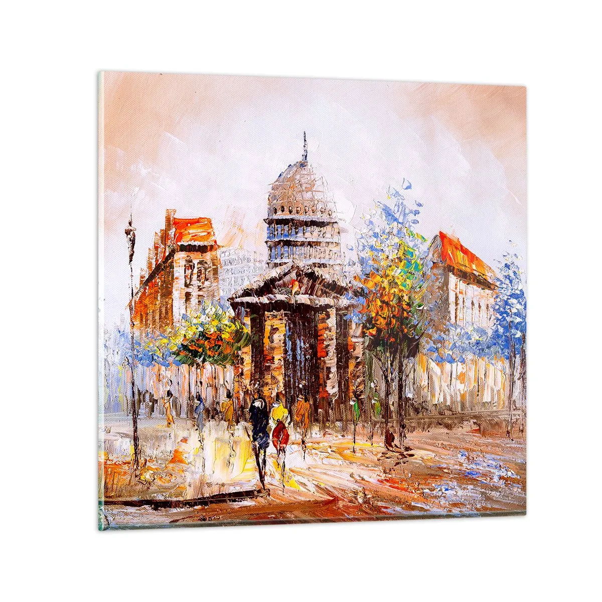 Üveg kép - Párizsi séta - 70x70 cm